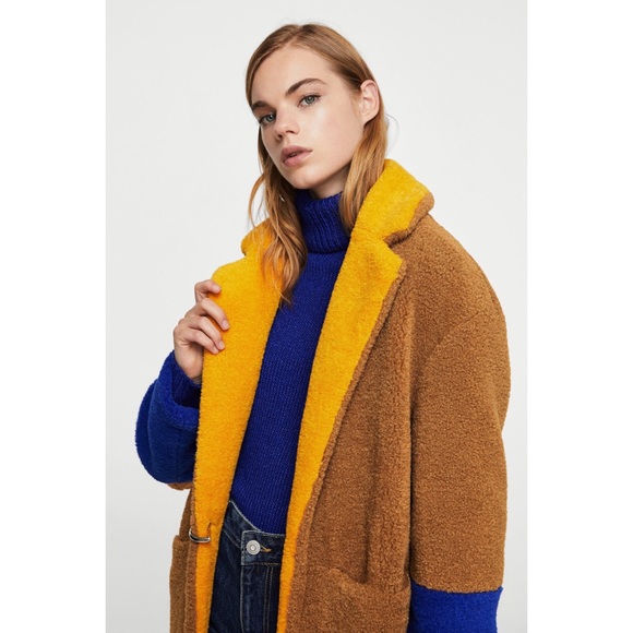 ❌SOLD @ TRADESY❌Contrast faux fur coat Size XXS-XS - Picture 5 of 8